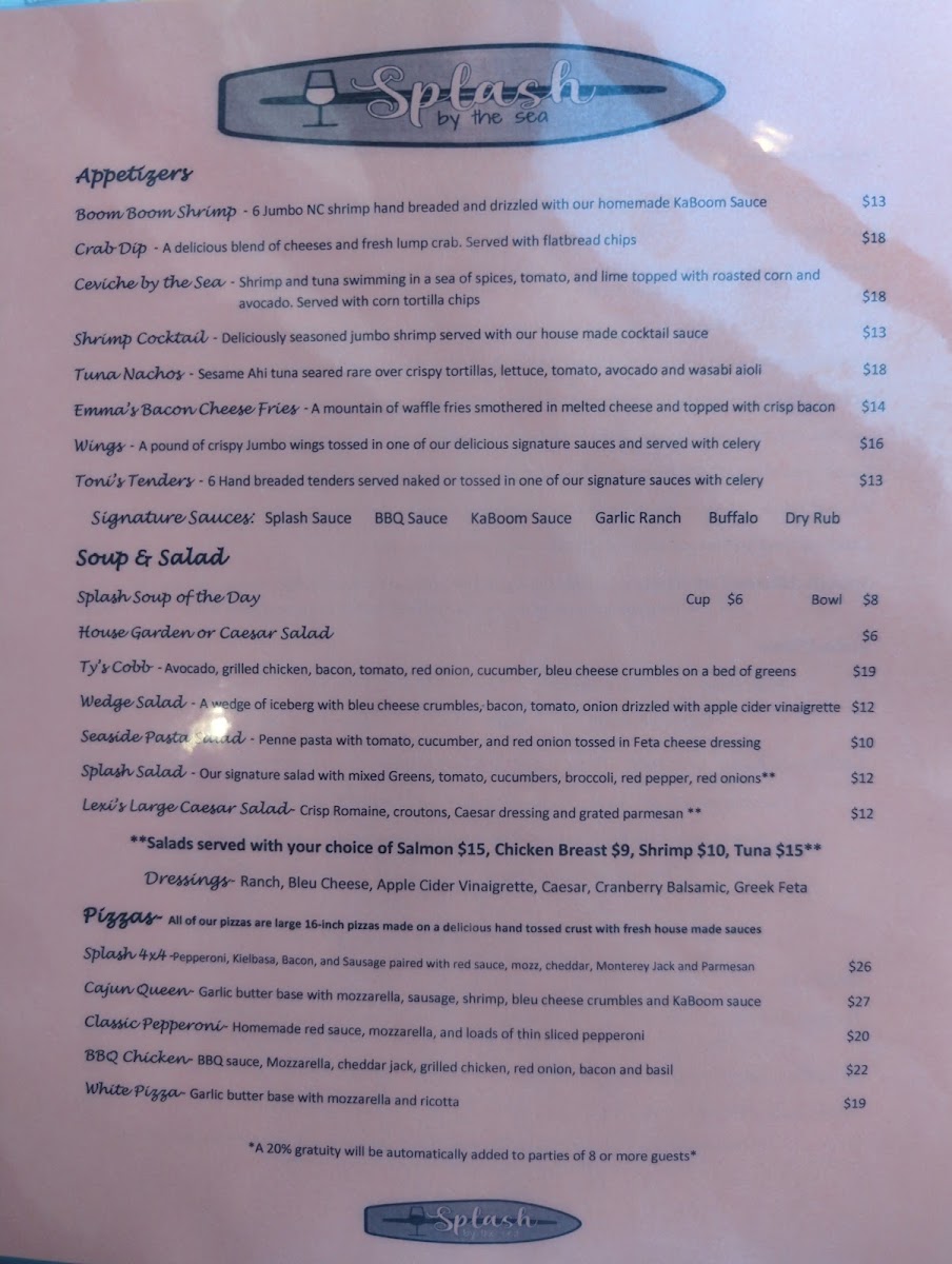 Menu Splash By The Sea-2
