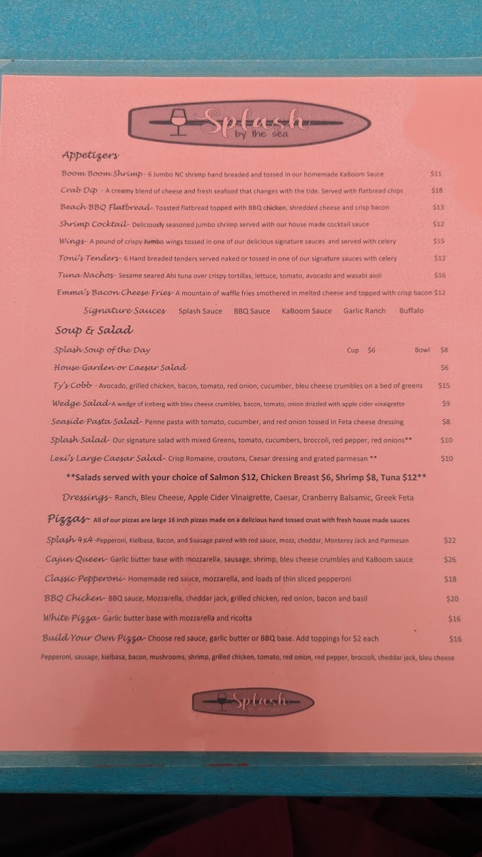 Menu Splash By The Sea-5