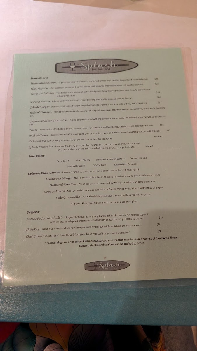 Menu Splash By The Sea-7