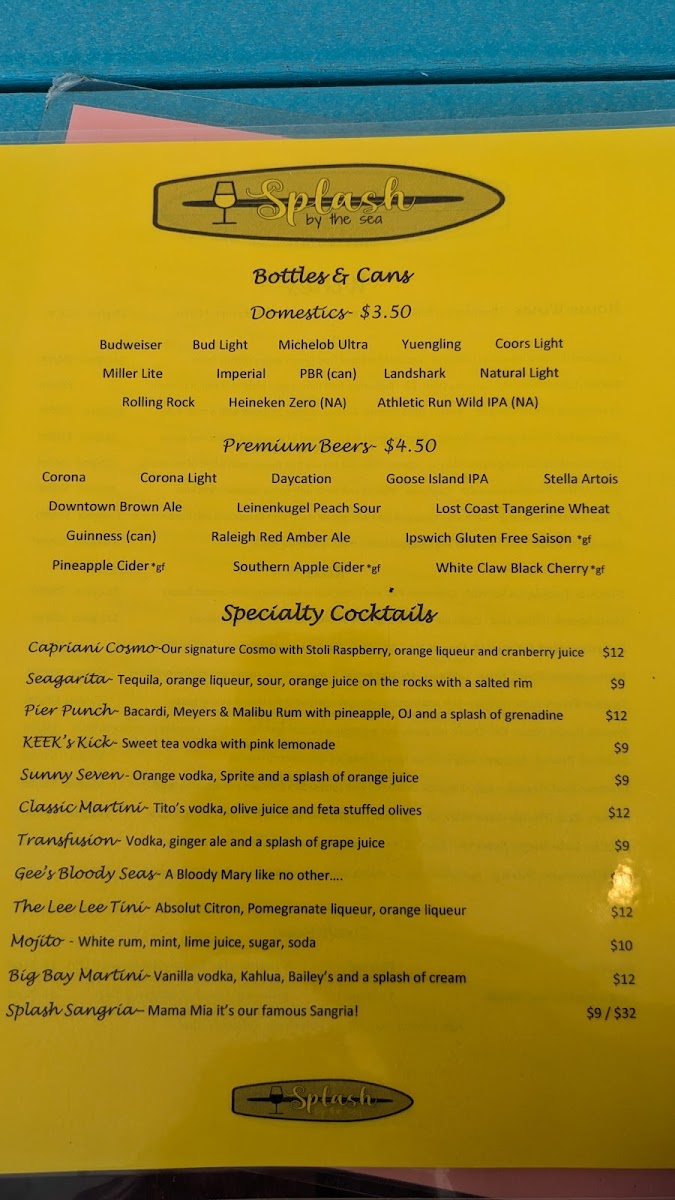 Menu Splash By The Sea-8